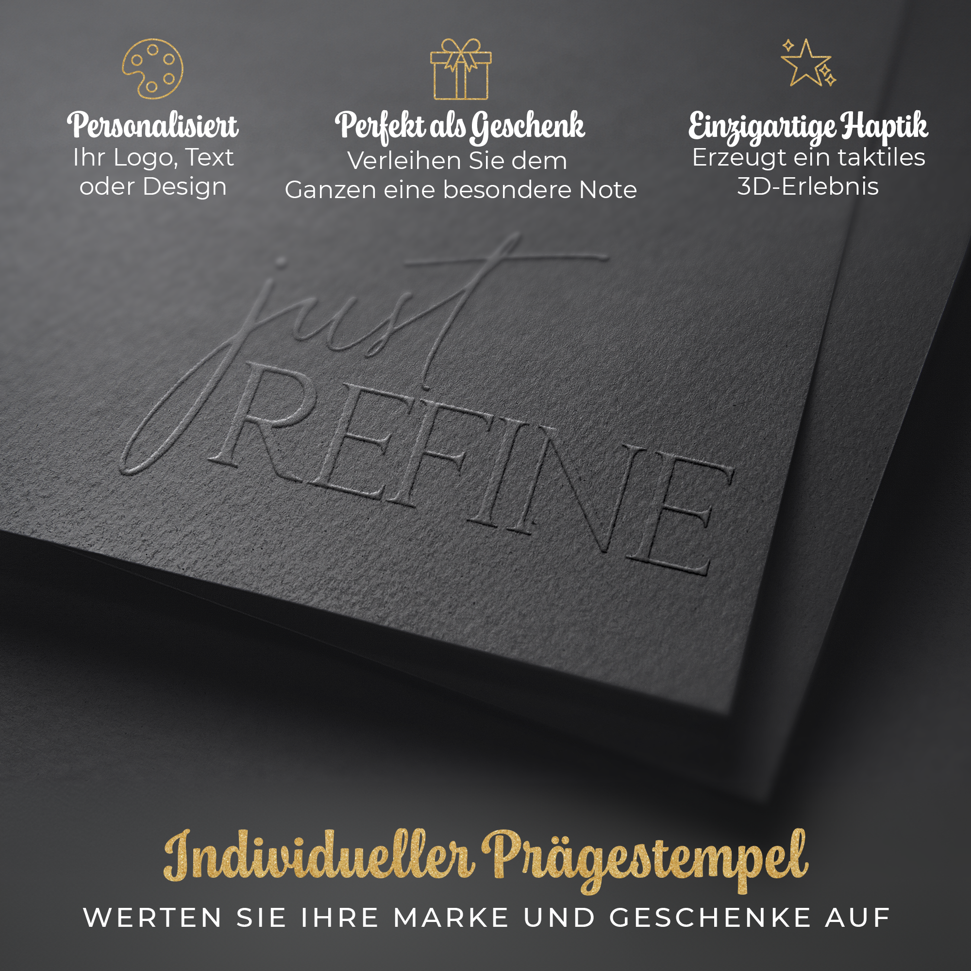 Prägestempel mit eigenem Logo - Just Refine
