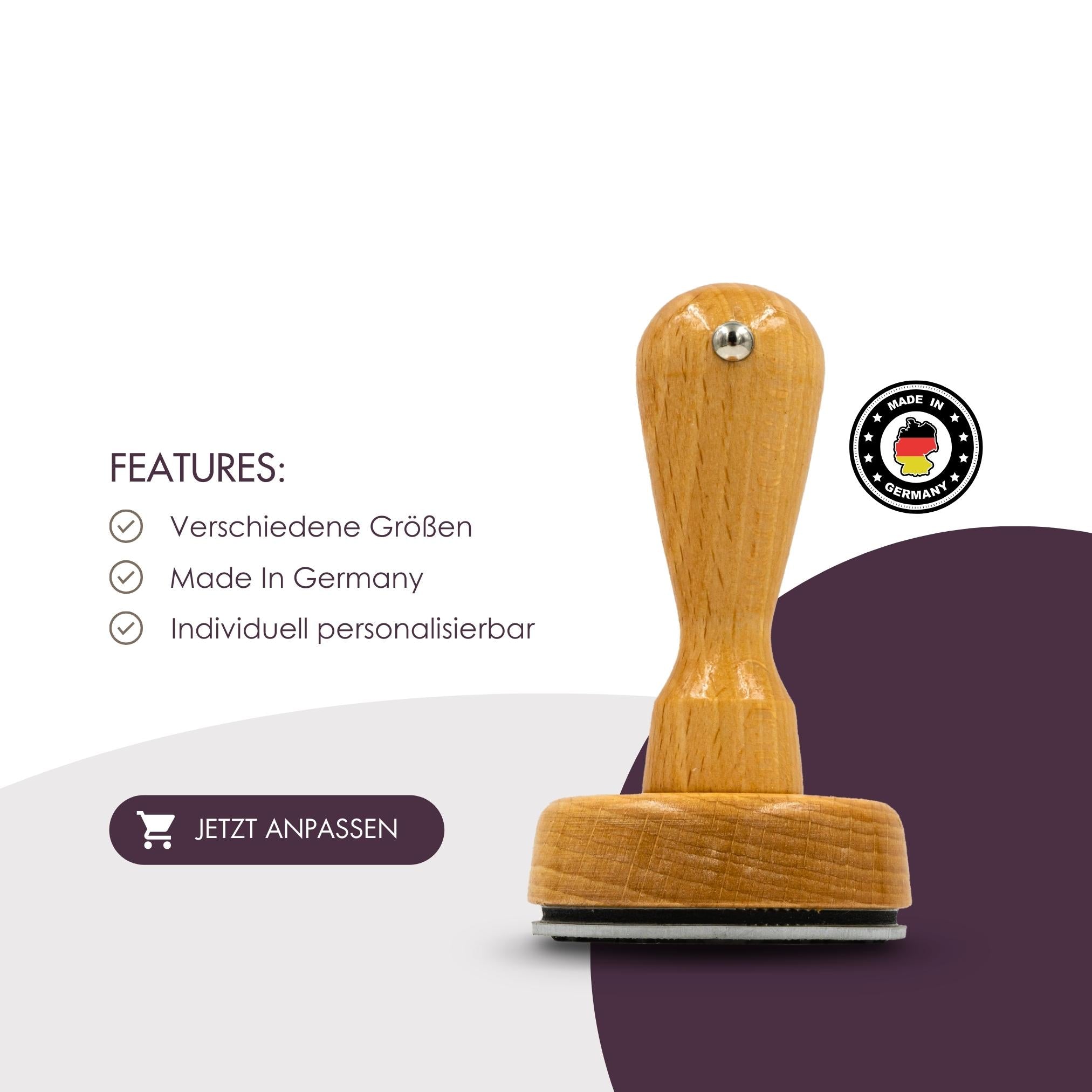 Stempel mit anpassbaren Initialen - Modell "Palace" - Just Refine