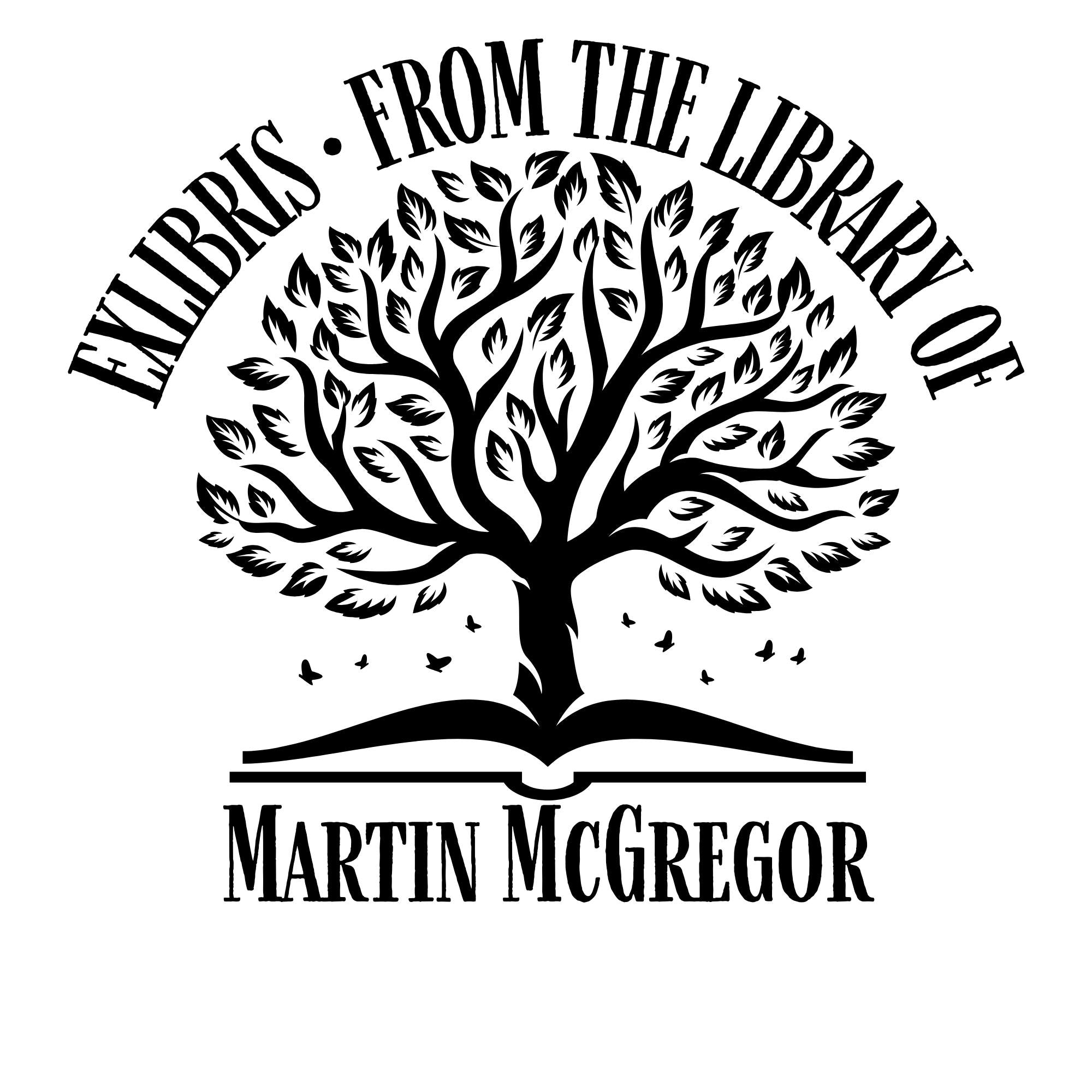 Ex Libris Bücher Stempel mit anpassbaren Namen - Modell 'Libri Signum' - Just Refine