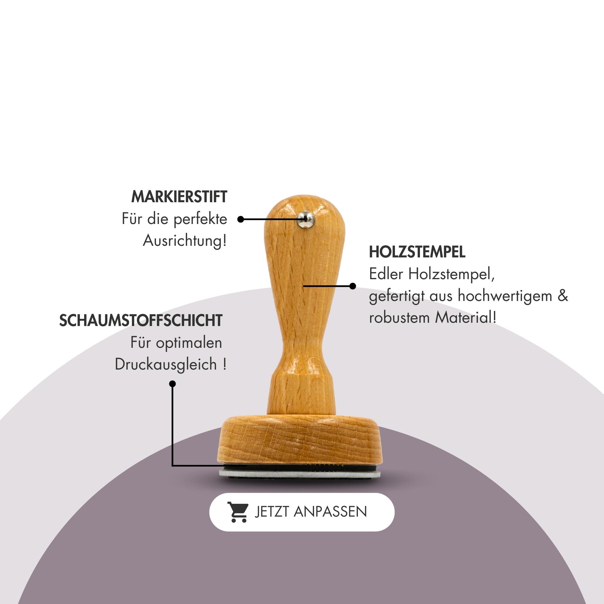 Ex Libris Bücher Stempel mit anpassbaren Namen - Modell 'Sigillum Libri' - Just Refine