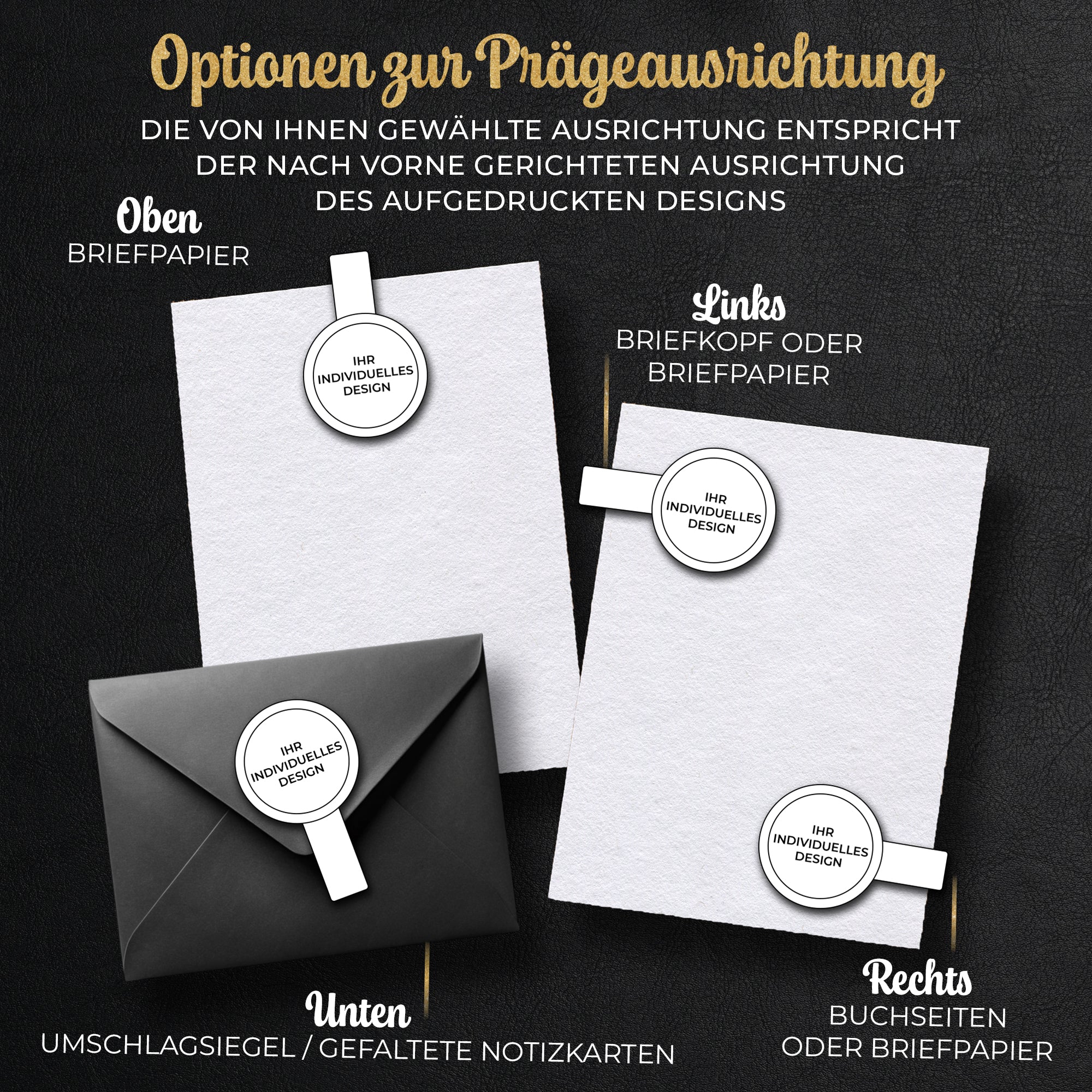 Personalisierter Buch Prägestempel für Papier - Just Refine