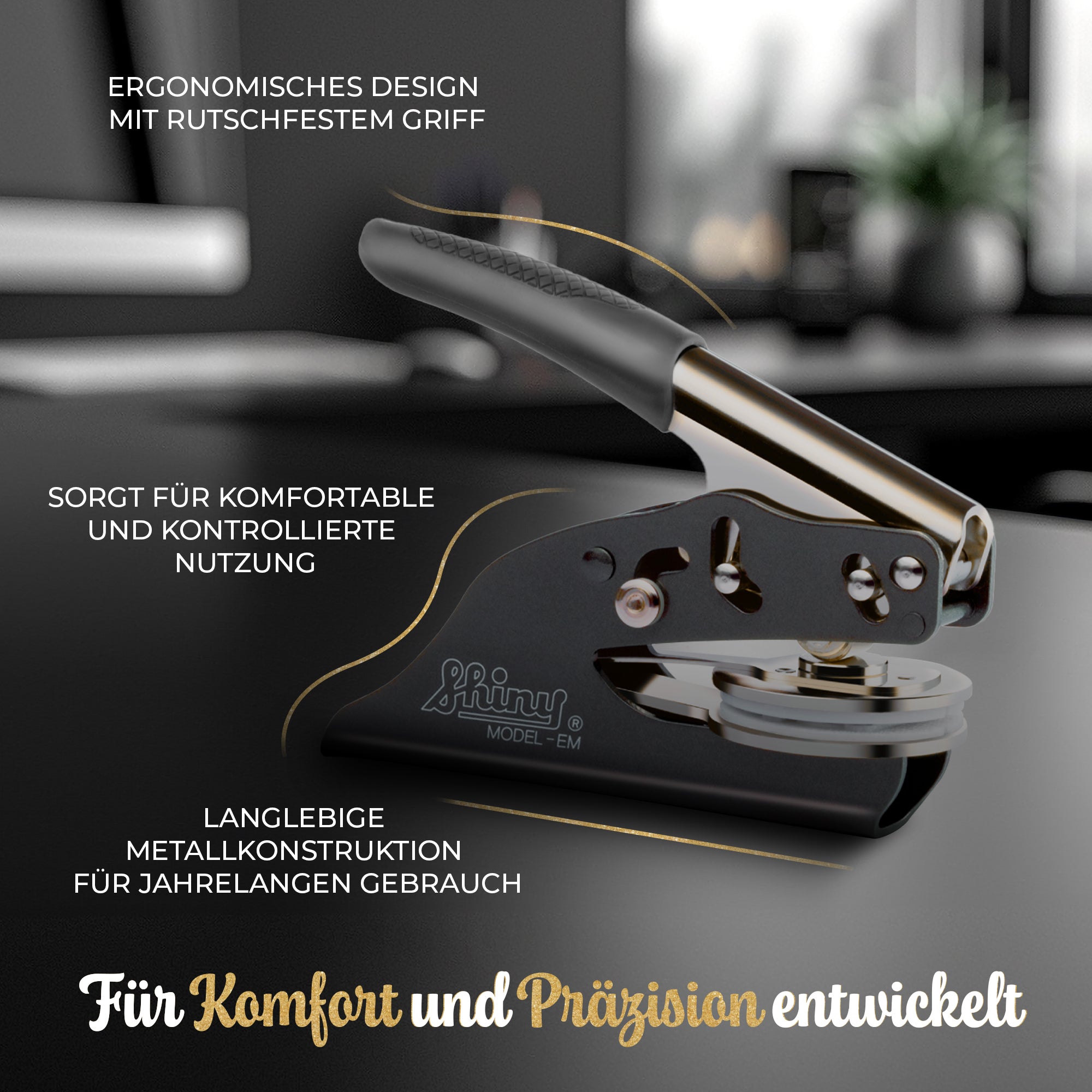 Prägestempel personalisiert - Ex Libris Buchpräger für Papier (Insignia Eternitas) - Just Refine
