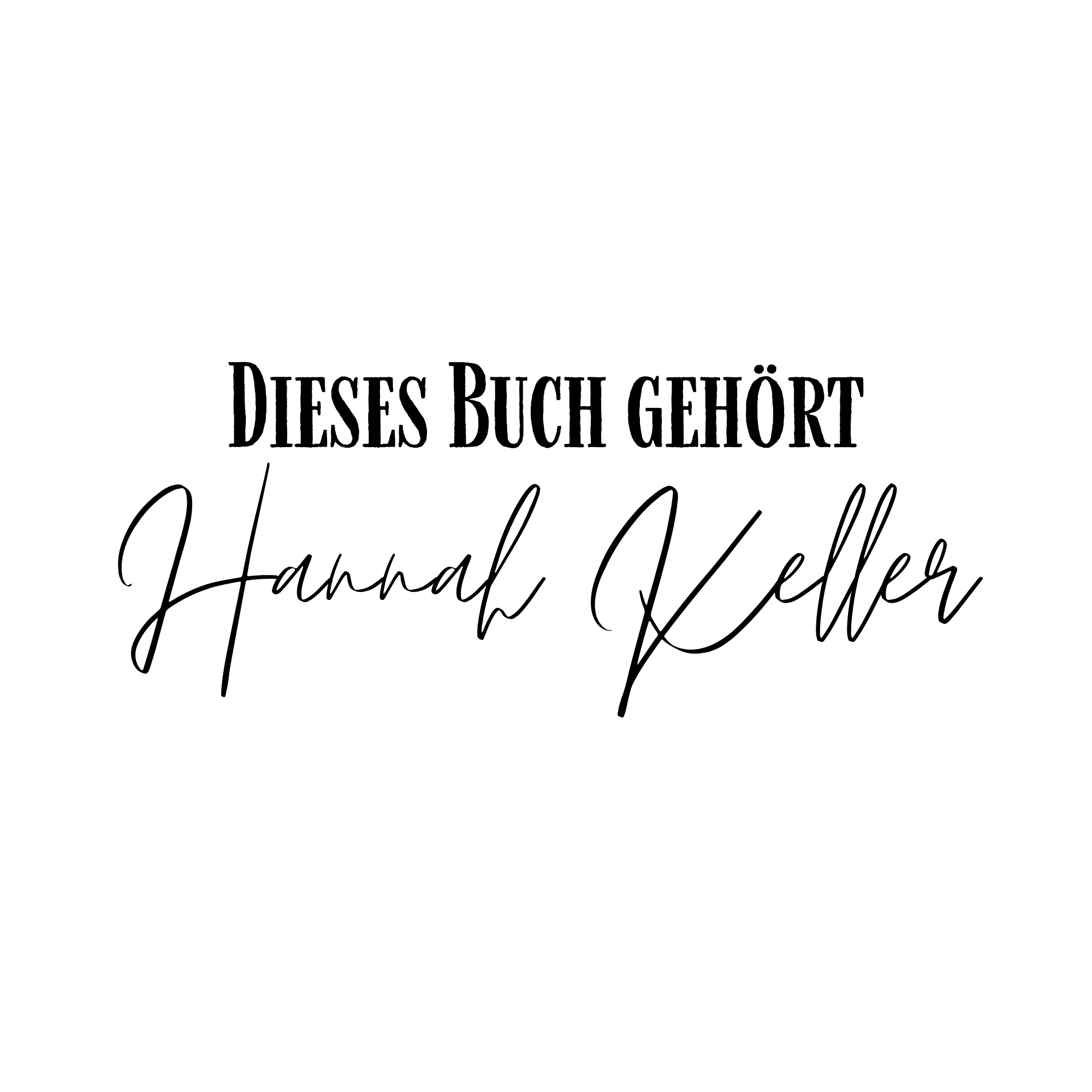 Ex Libris Bücher Stempel mit anpassbaren Namen - Modell 'Classic'