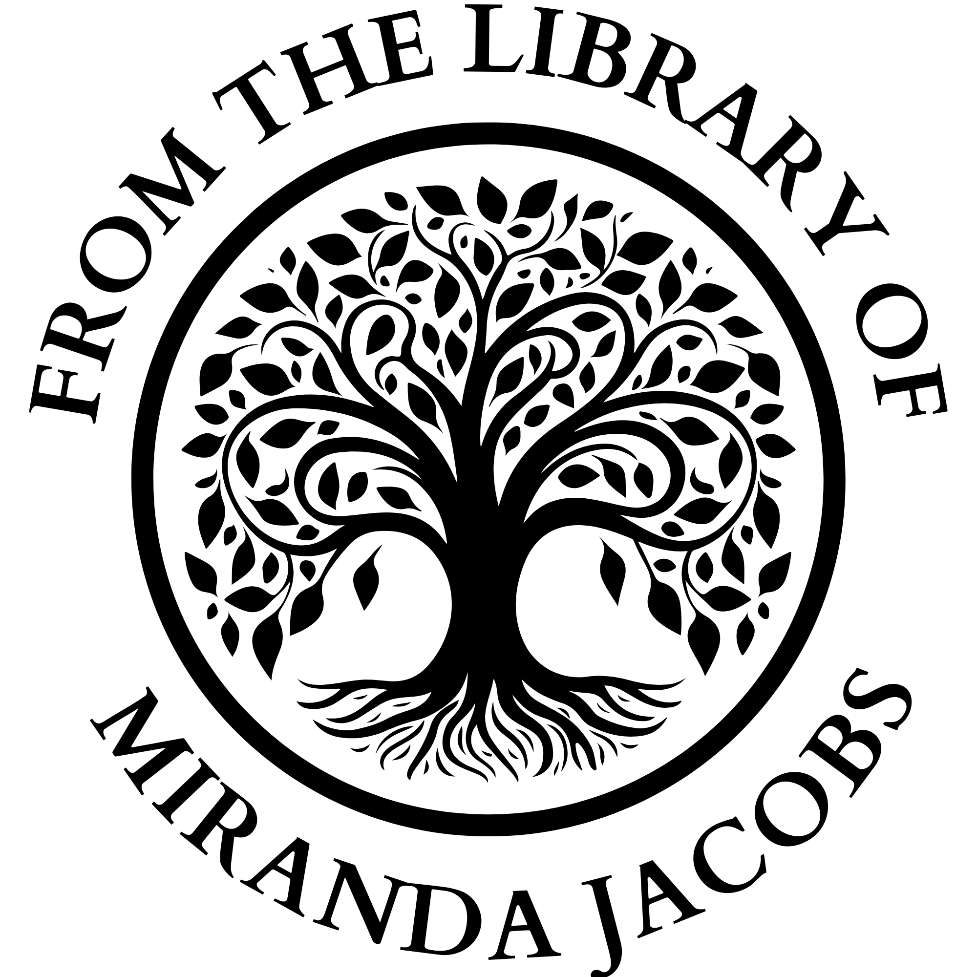 Ex Libris Bücher Stempel mit anpassbaren Namen - Modell 'Insignia Eternitas' - Just Refine