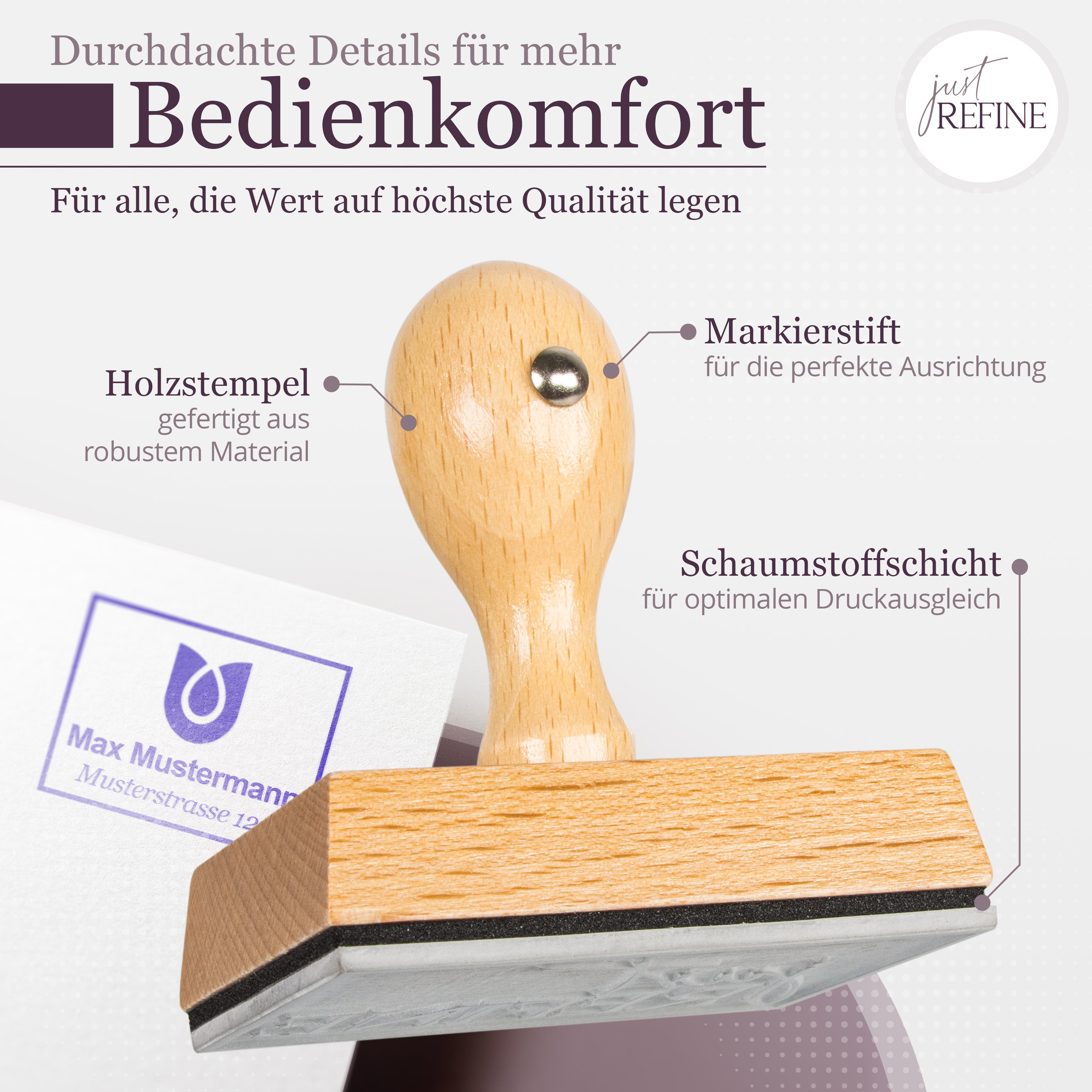 Stempel mit eigenem Logo/Motiv - Just Refine