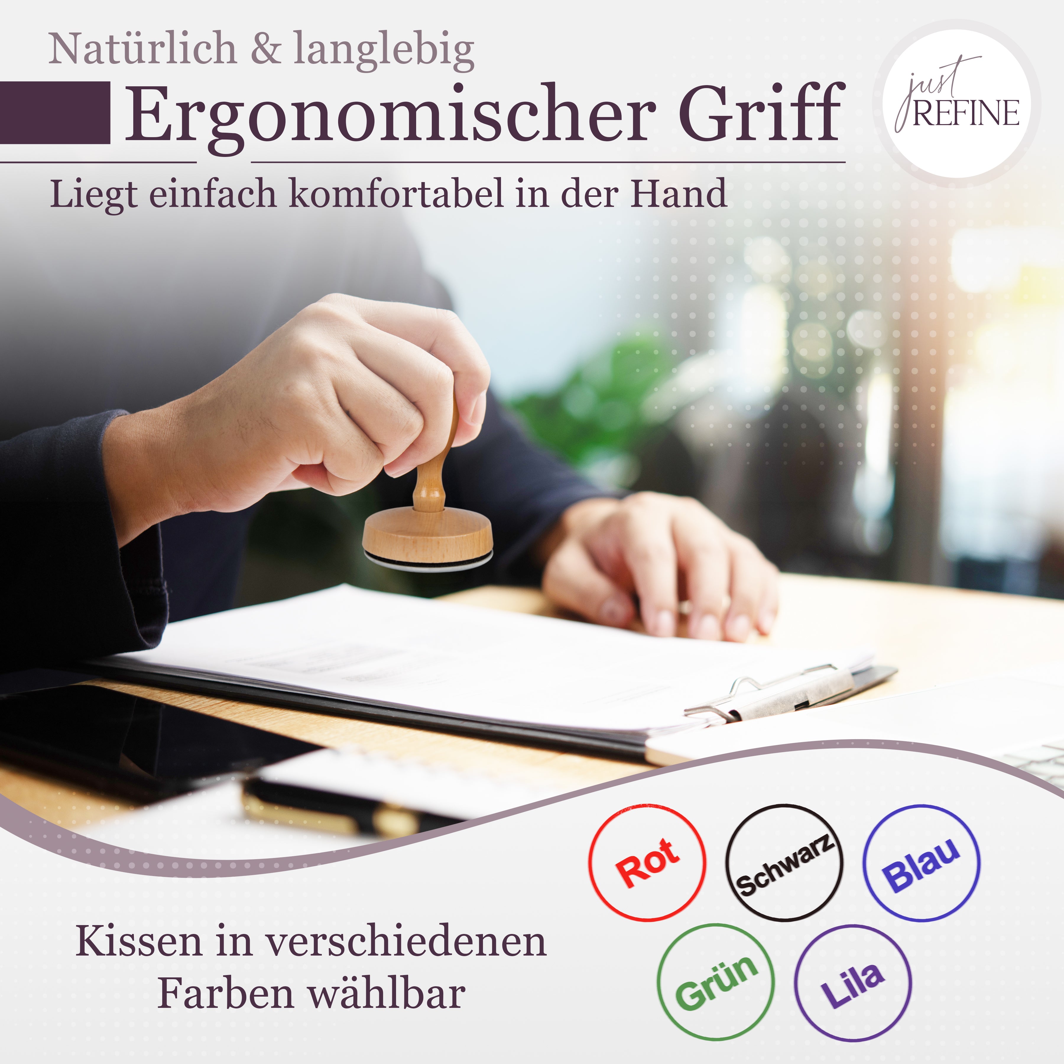 Stempel mit eigenem Logo/Motiv - Just Refine