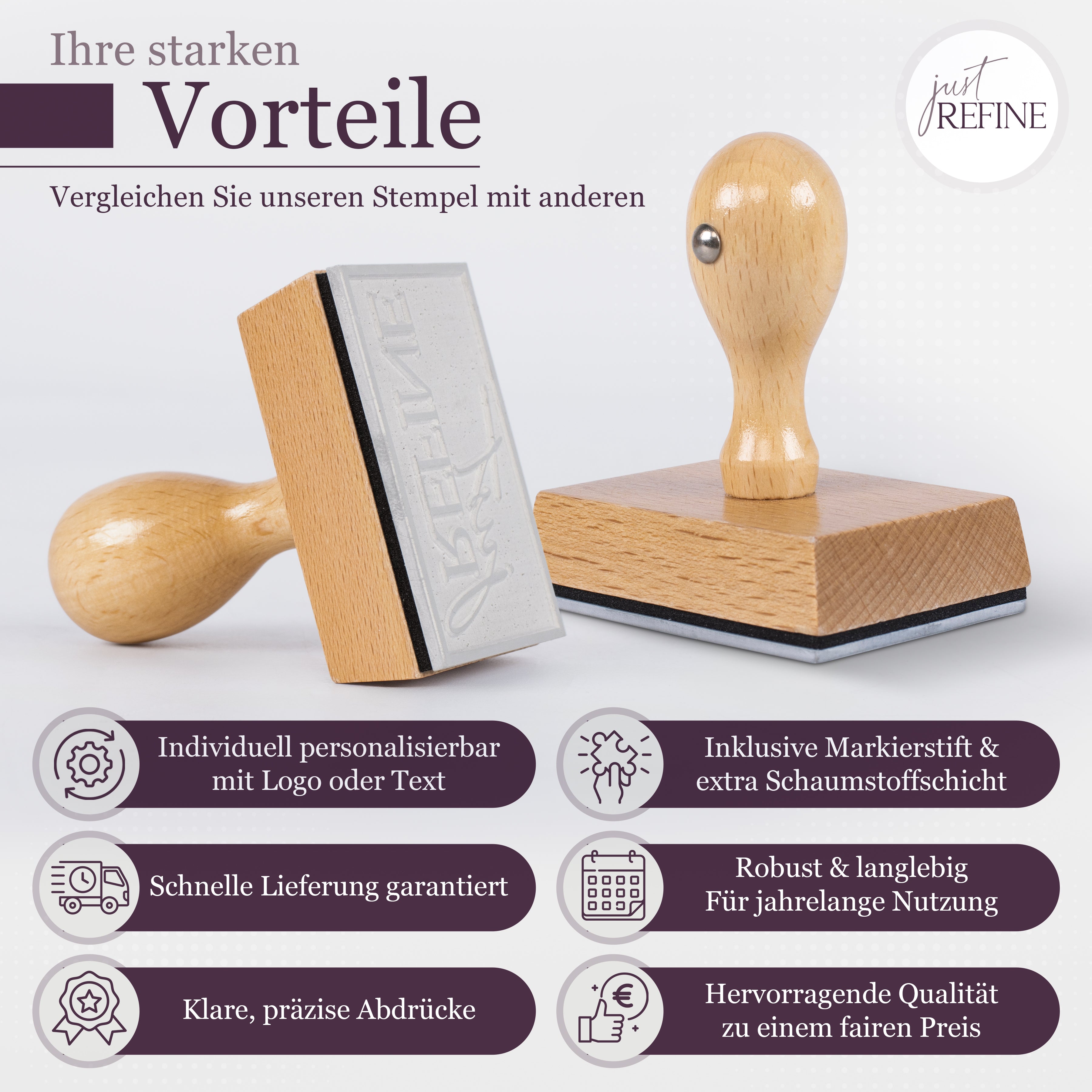 Stempel mit eigenem Logo/Motiv - Just Refine