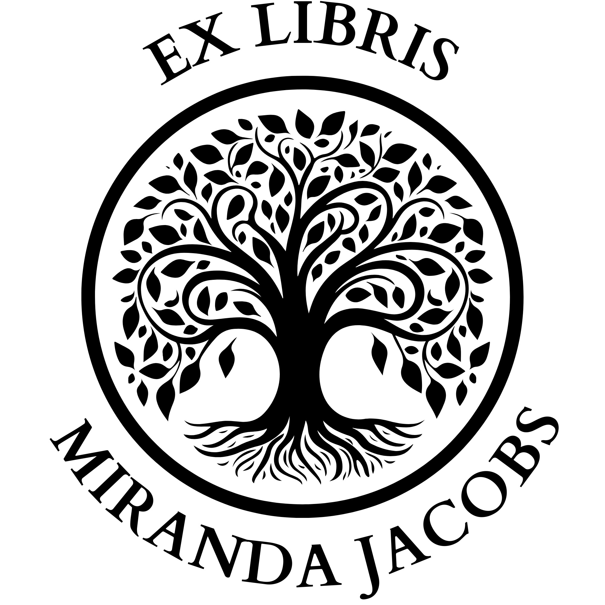 Ex Libris Bücher Stempel mit anpassbaren Namen - Modell 'Insignia Eternitas' - Just Refine