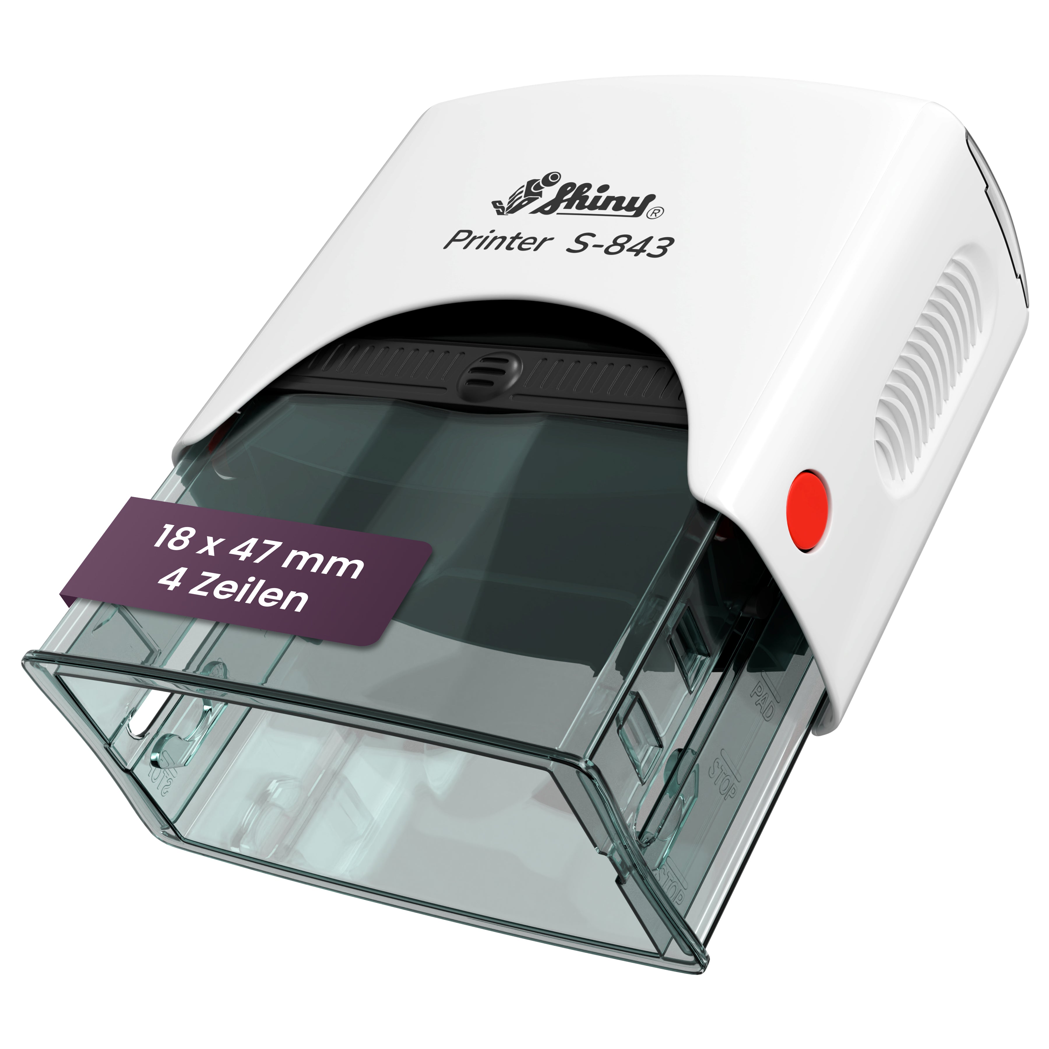 Selbstfärbender Stempel mit Wunschtext (bis zu 4 Textzeilen) - Just Refine