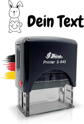 Kinderstempel Hase mit Namen personalisiert - Just Refine