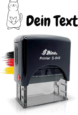 Kinderstempel Katze mit Namen personalisiert - Just Refine