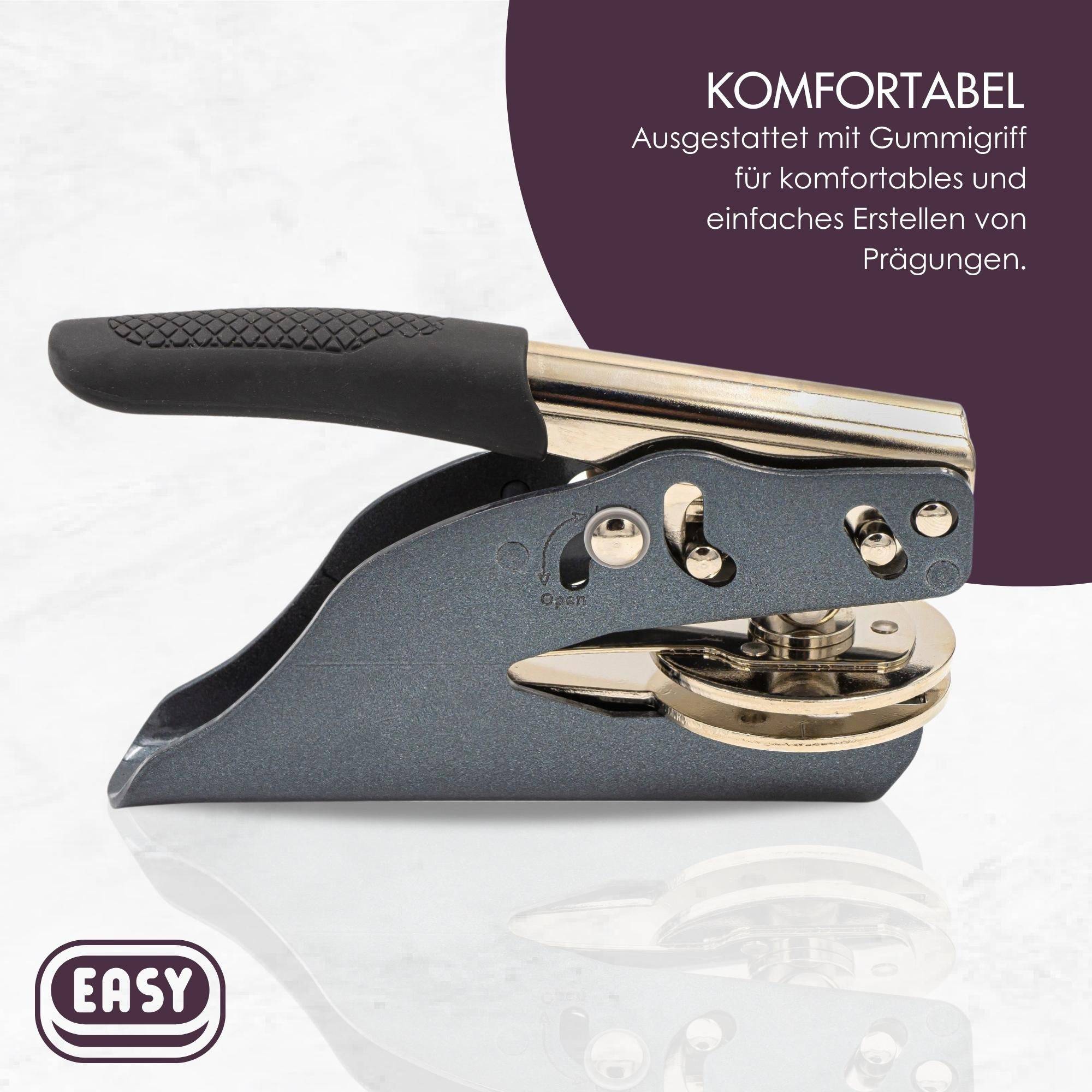 Personalisierter Prägestempel mit anpassbaren Initialen - Modell "Royal" - Just Refine