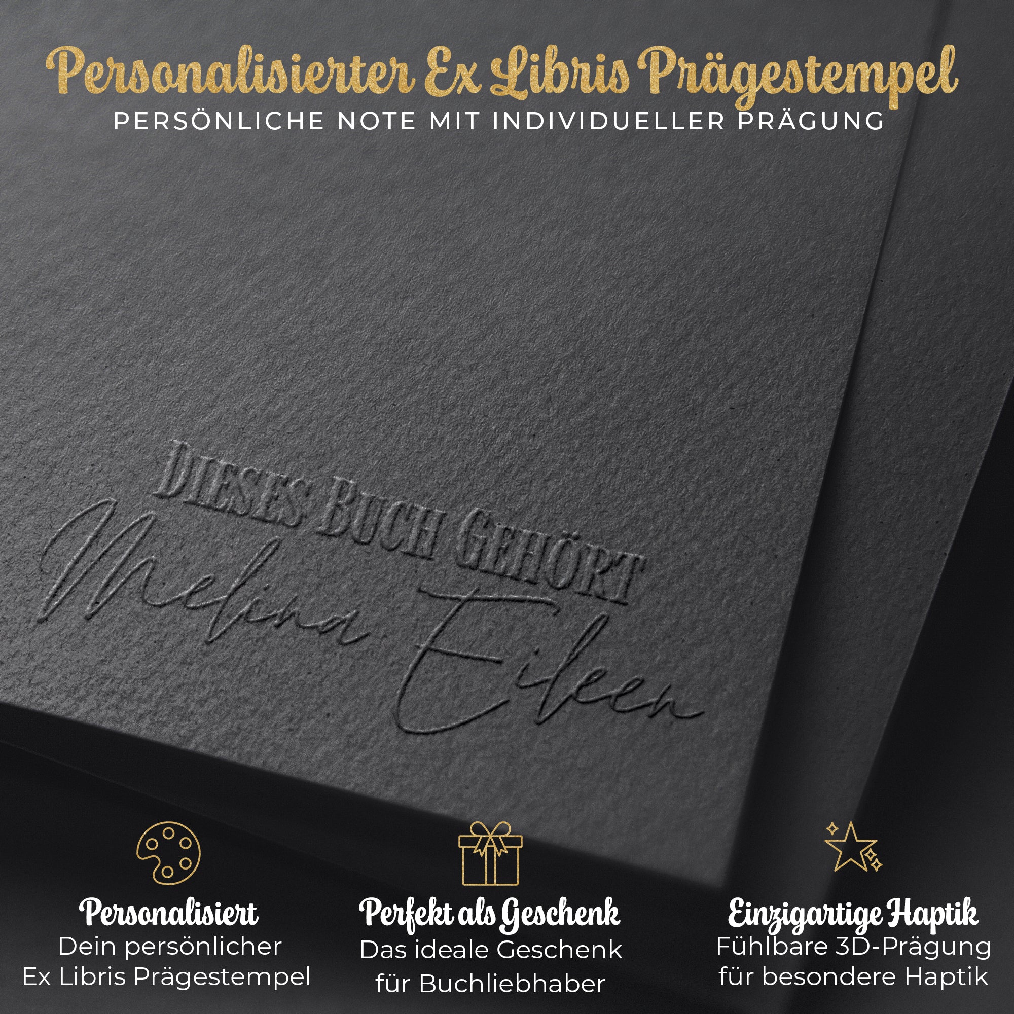 Prägestempel personalisiert - Ex Libris Buchpräger für Papier (Classic)