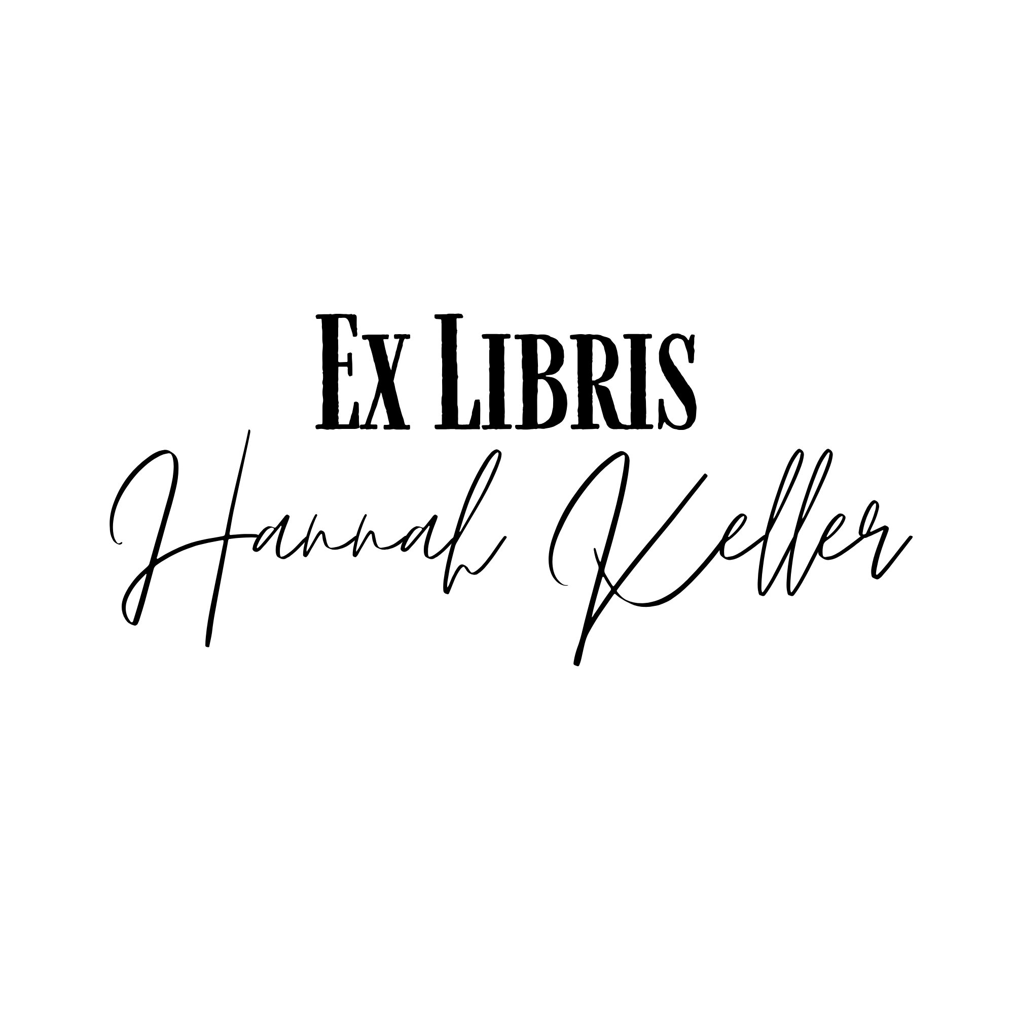 Ex Libris Bücher Stempel mit anpassbaren Namen - Modell 'Classic'