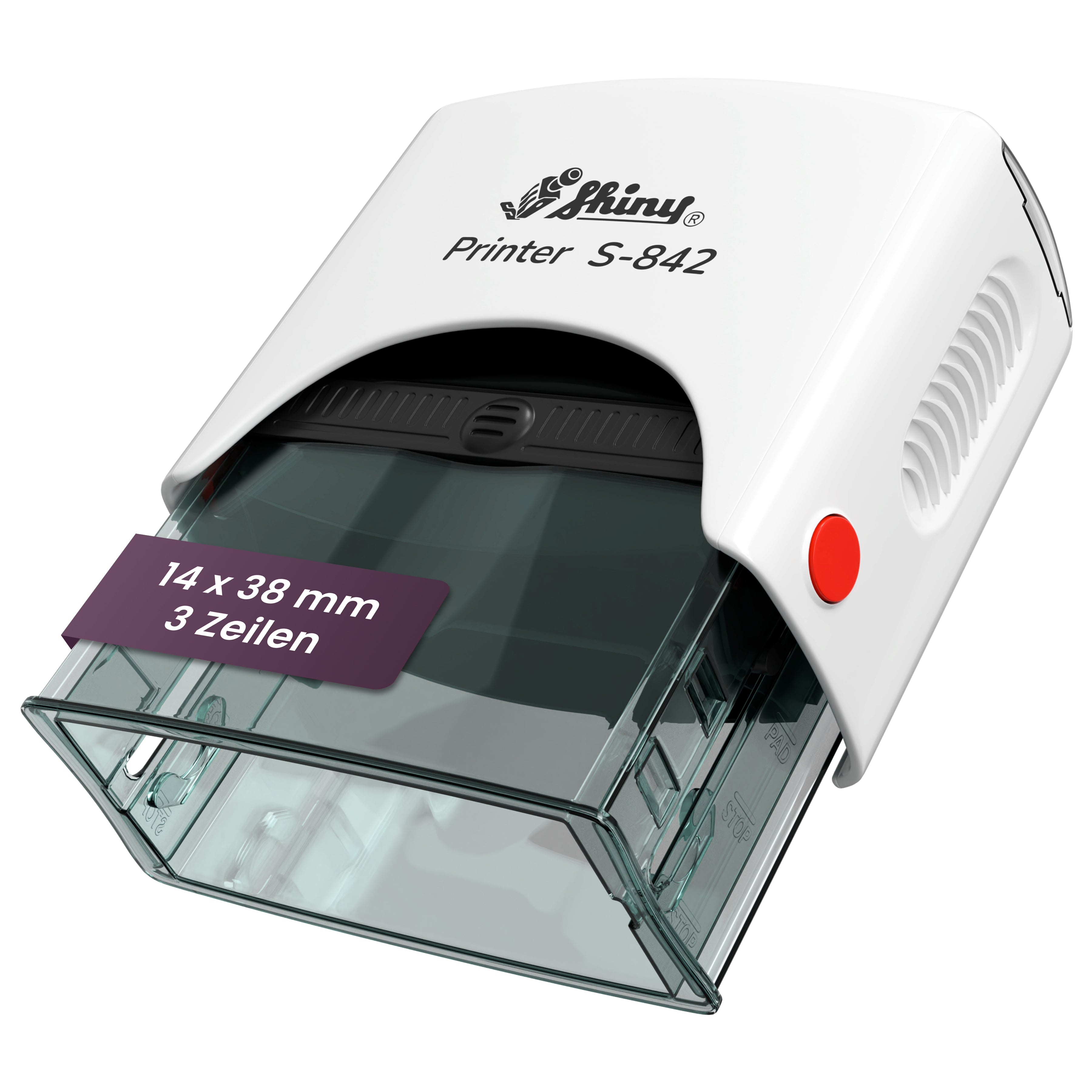 Selbstfärbender Stempel mit Wunschtext (bis zu 3 Textzeilen) - Just Refine