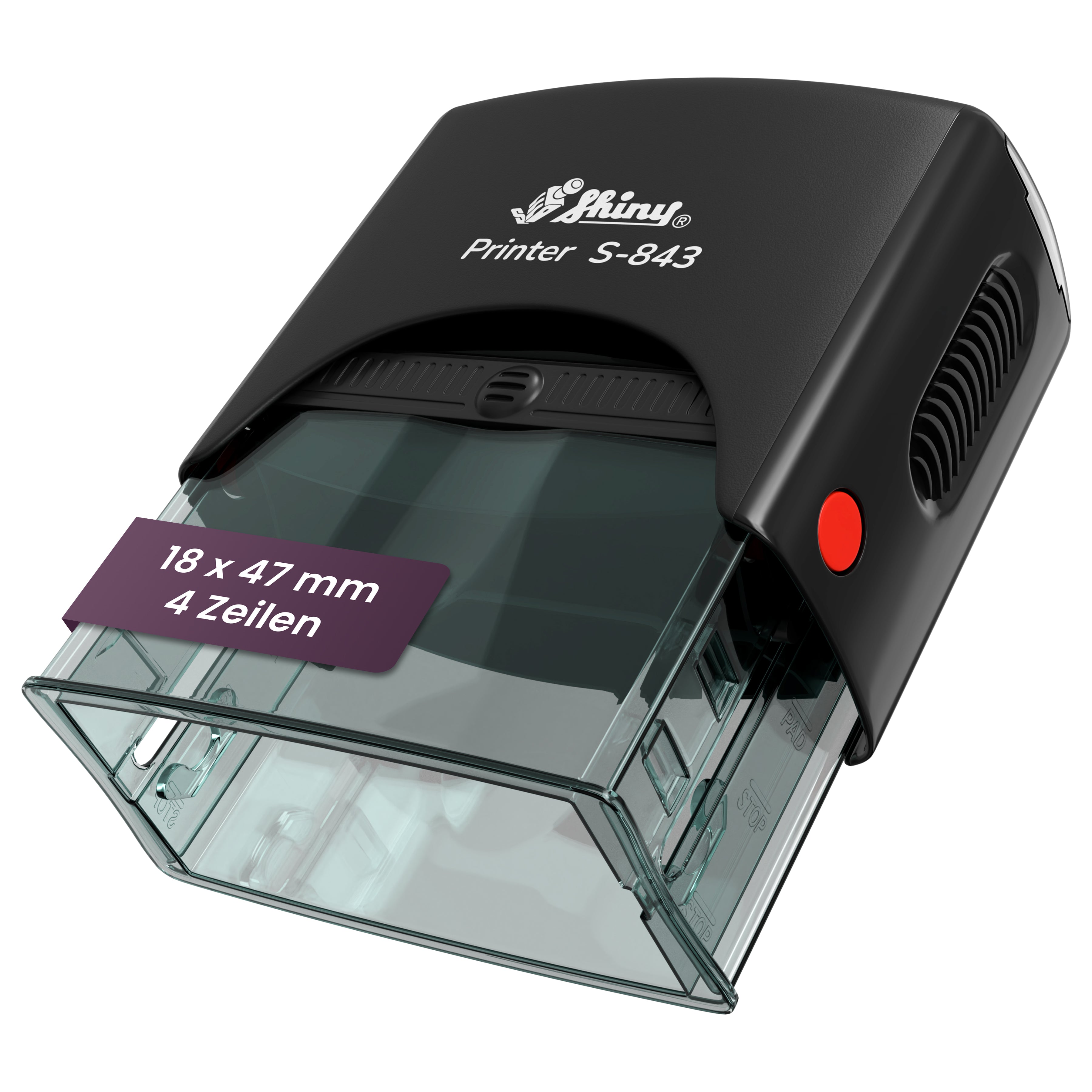 Selbstfärbender Stempel mit Wunschtext (bis zu 4 Textzeilen) - Just Refine