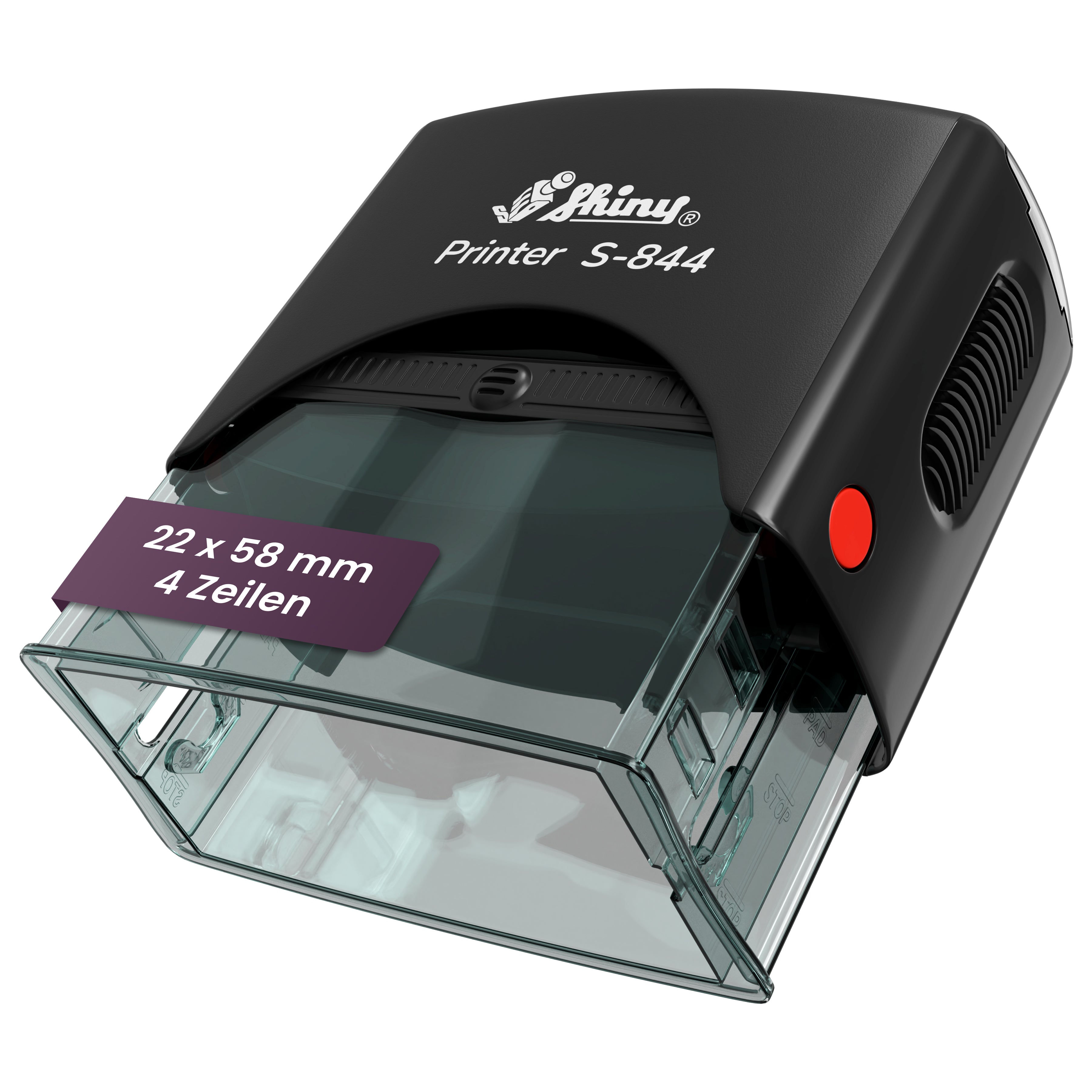 Selbstfärbender Stempel mit Wunschtext (bis zu 4 Textzeilen) - Just Refine