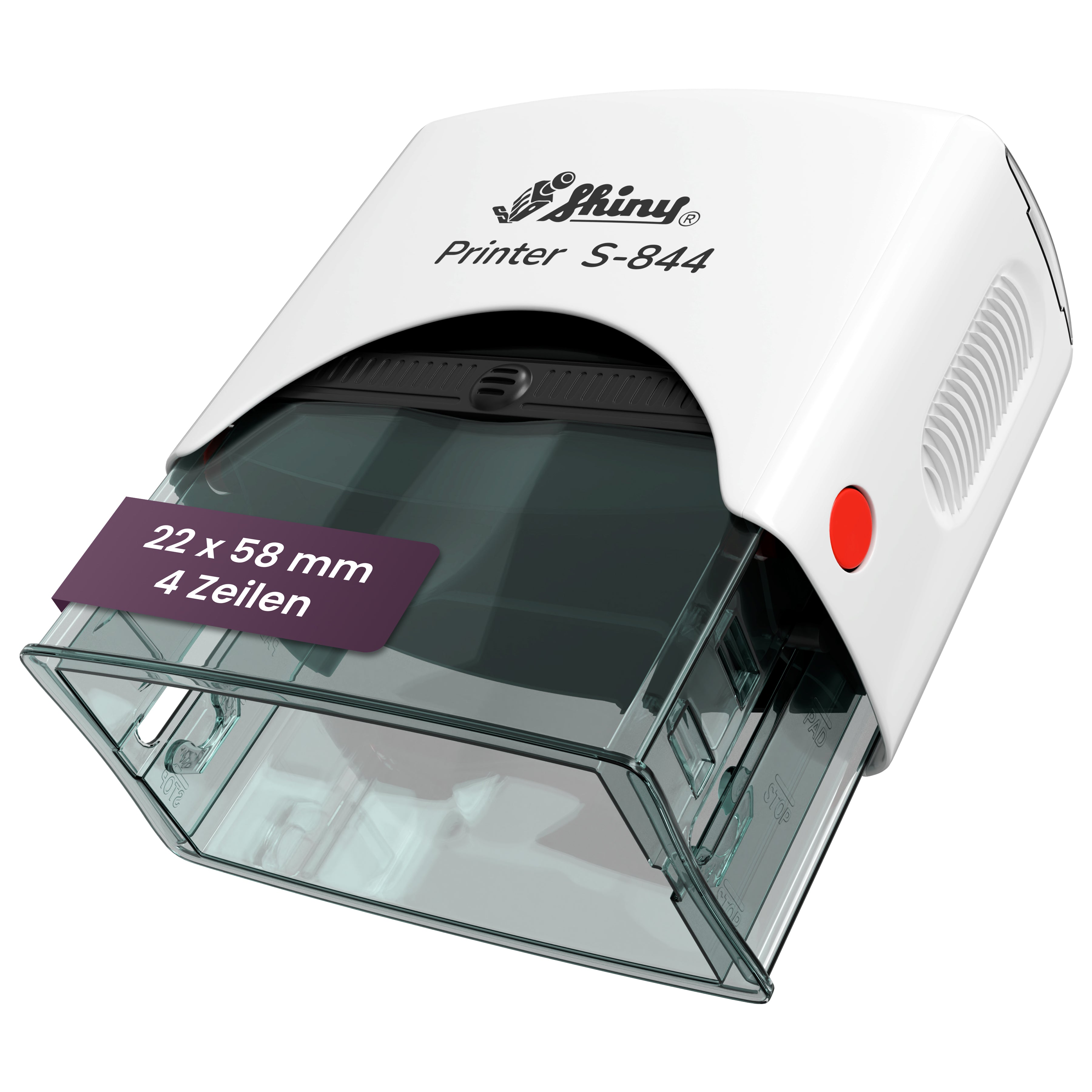 Selbstfärbender Stempel mit Wunschtext (bis zu 4 Textzeilen) - Just Refine