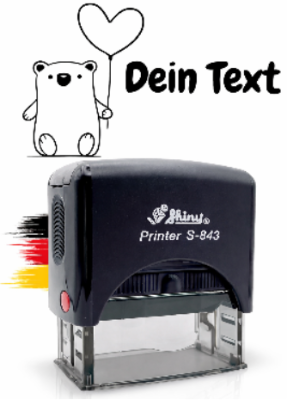 Kinderstempel Bär mit Namen personalisiert - Just Refine