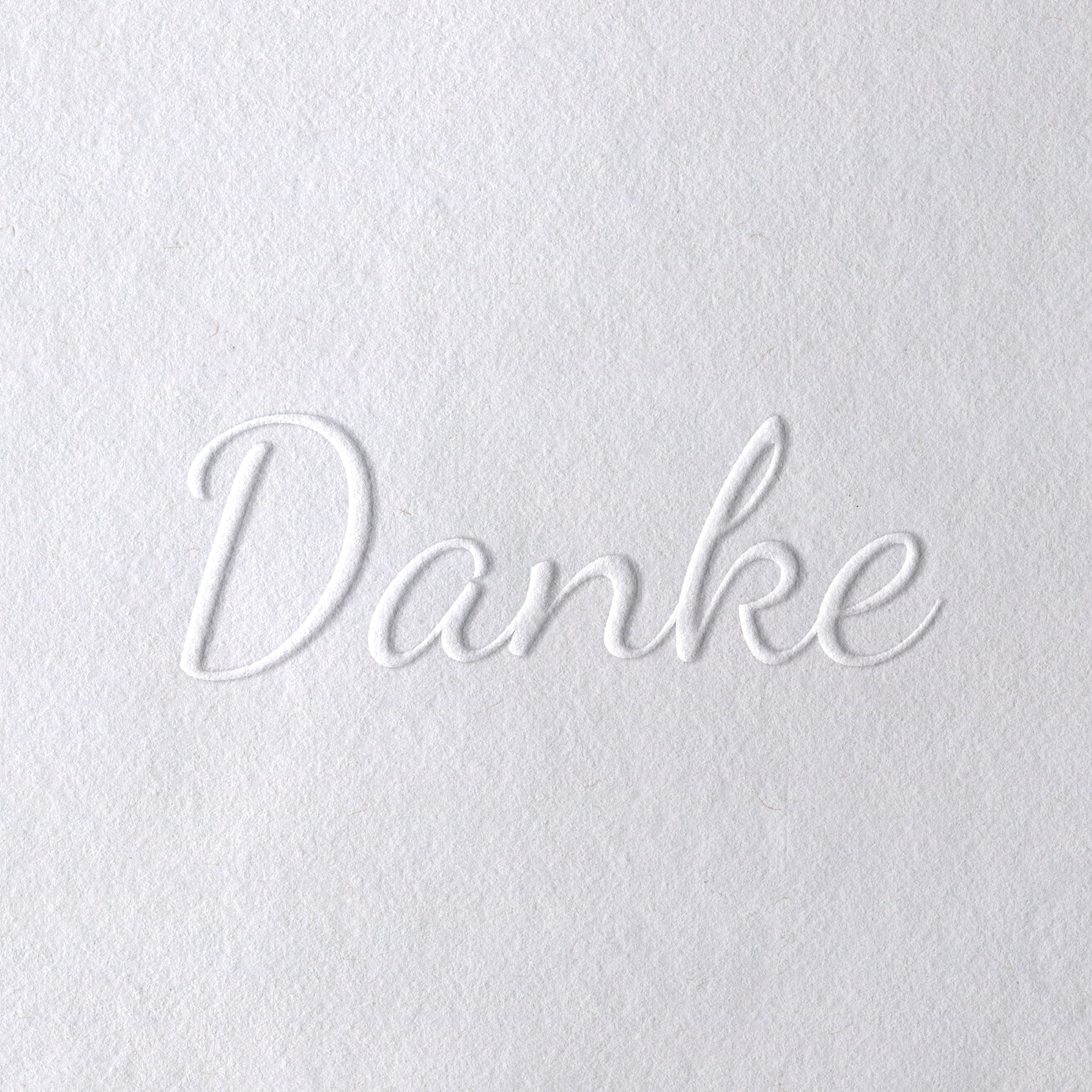 Prägestempel für Papier - Modell "Danke"