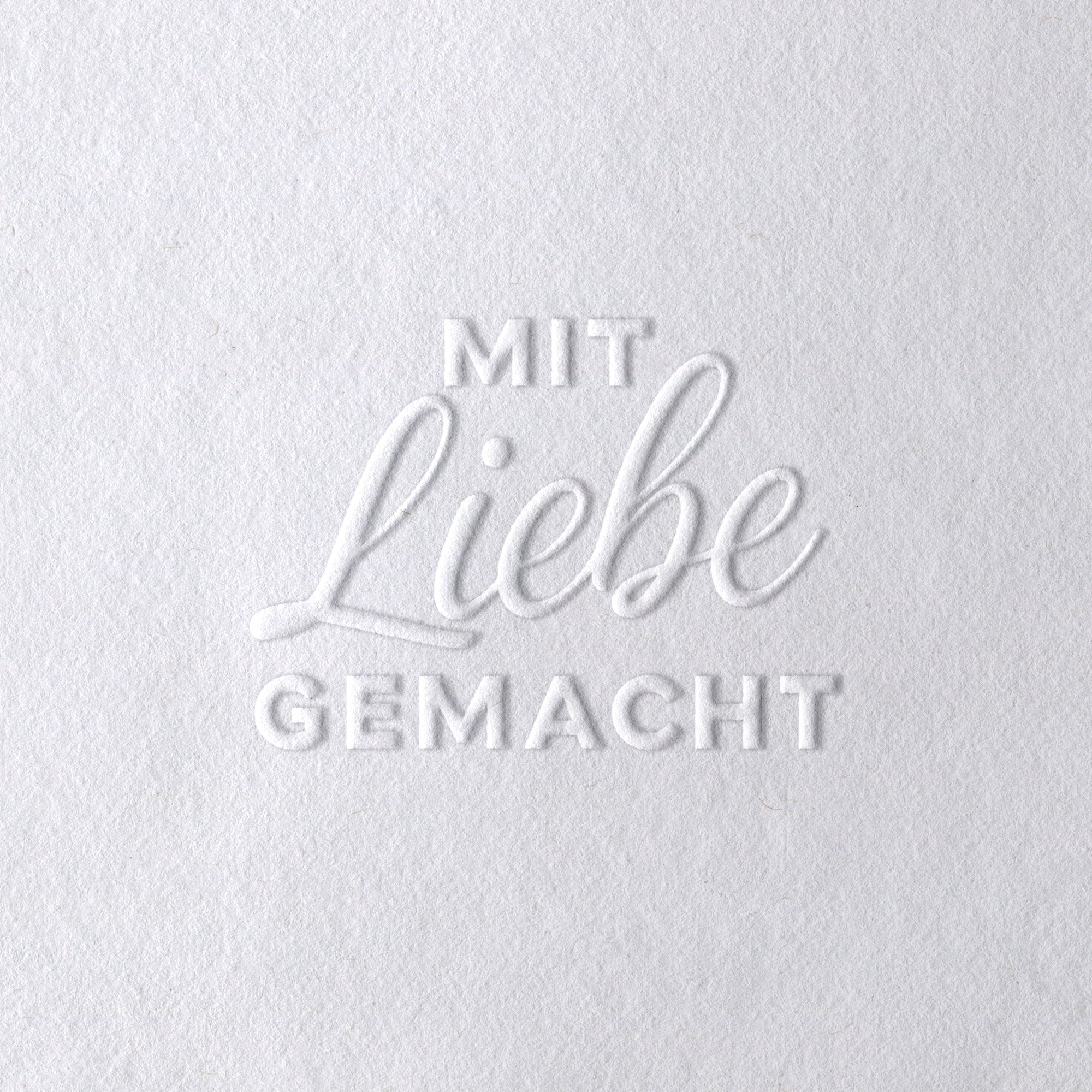 Prägestempel für Papier - Modell "Mit Liebe gemacht"