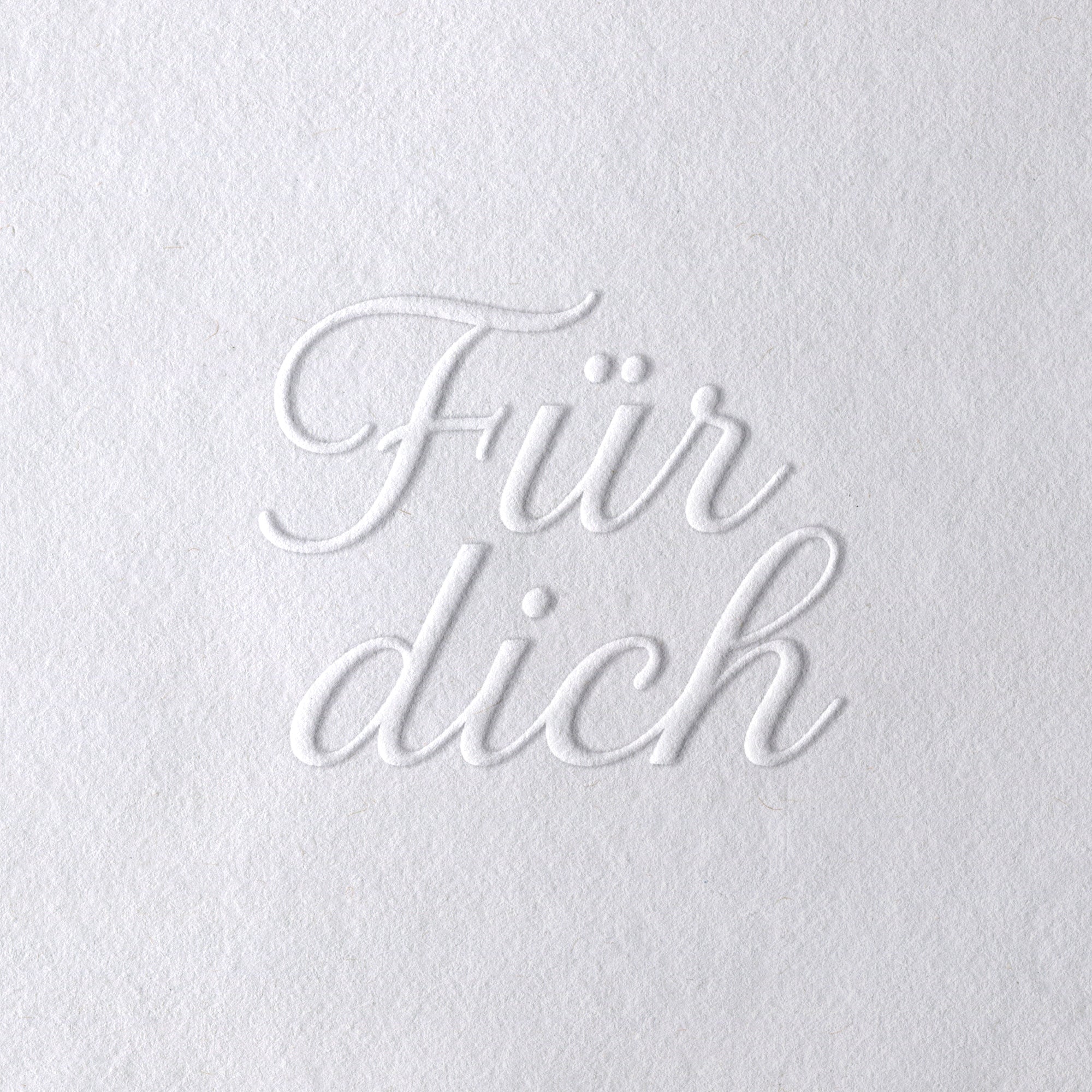 Prägestempel für Papier - Modell "Für dich"