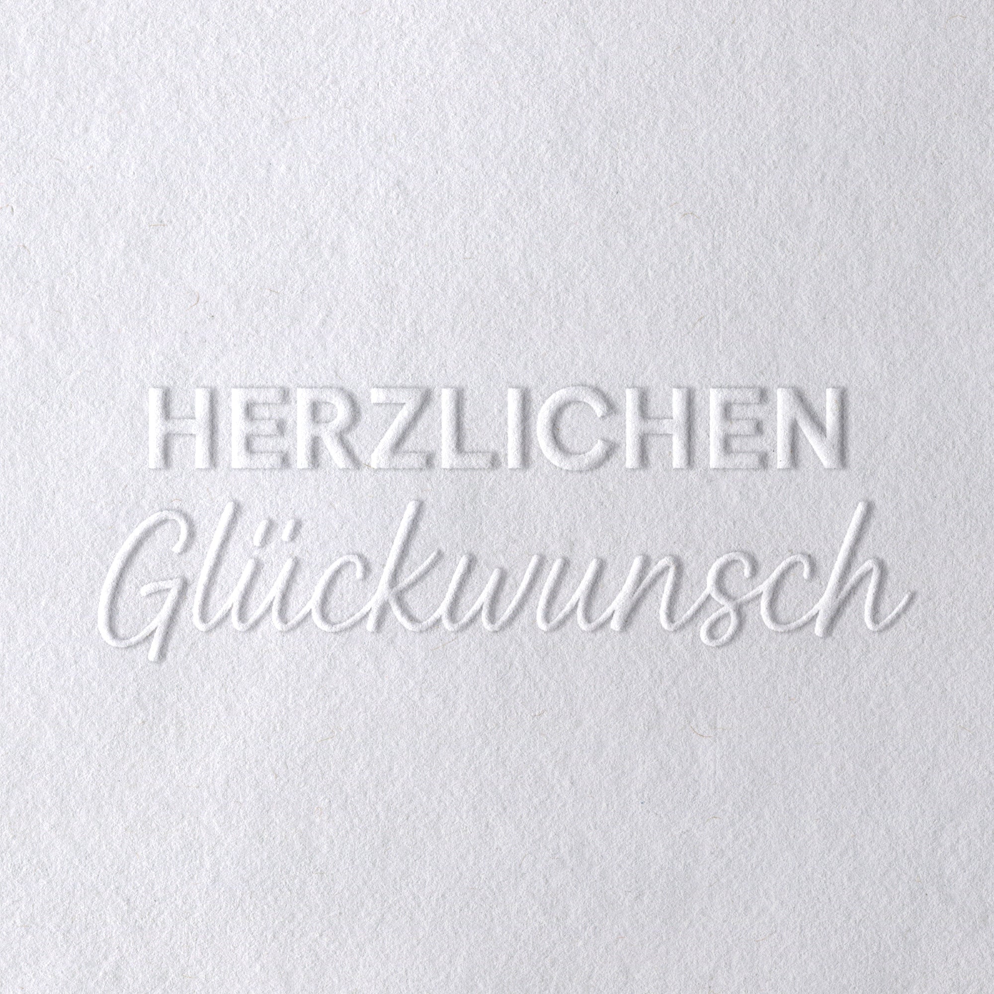 Prägestempel für Papier - Modell "Herzlichen Glückwunsch"